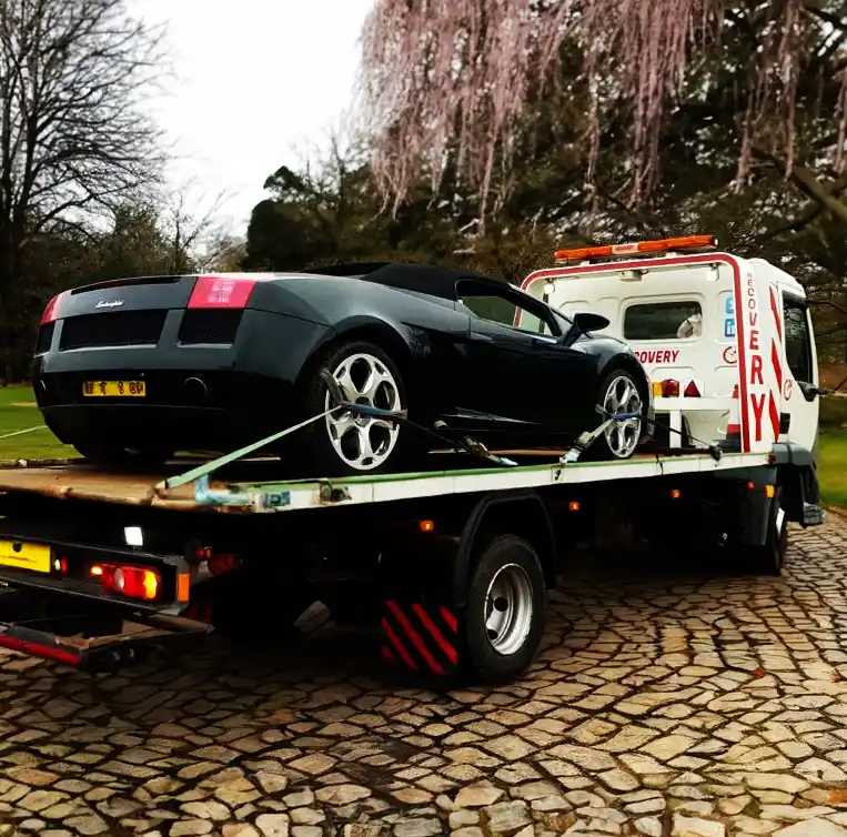 Lambourgini being recovered